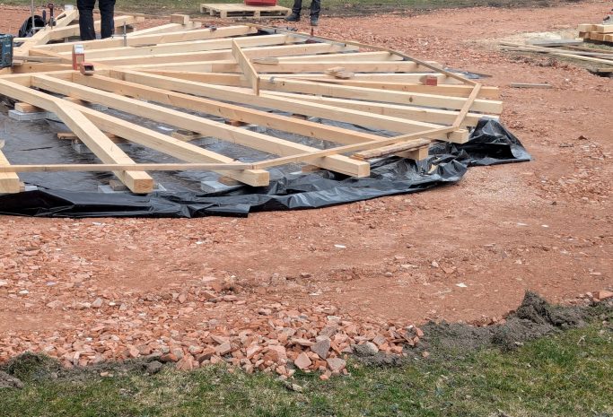 Herstellung des Bodens der Jurte